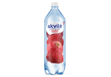 Dzeramais ūdens AKVILE sarkano ogu viegli gāzēts 0,6L D