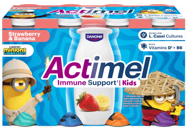 Jogurta dzēriens ACTIMEL zemeņu-banānu 8x100g