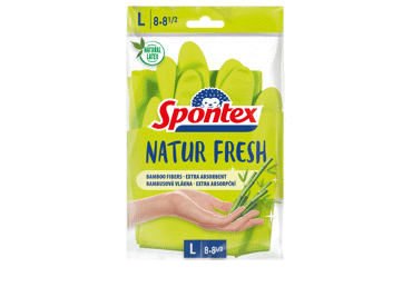Dabiskā lateksa cimdi SPONTEX L