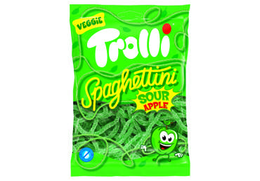 Želejkonfektes TROLLI Spaghettini Apple 100g