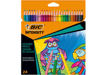 Krāsainie zīmuļi BIC Intensity 24gab.