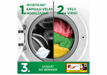 Veļas mazgāšanas kapsulas ARIEL Sensitive 30gb - 2