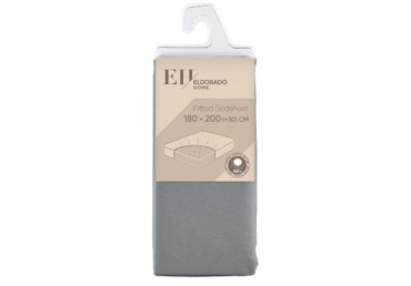 Palags ar gumiju 180x200+30cm tumši brūns