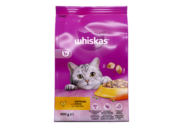 Sausā kaķu barība WHISKAS ar vistu 300g