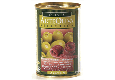 Zaļās olīvas ar anšoviem ARTEOLIVA 300g