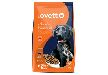 Sausā suņu barība LOVETT  liellopu-mājputnu 3kg