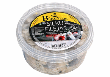 Siļķu filejas gabaliņi marinādē ar sīpoliem BĒRZCIEMS 520g - 1