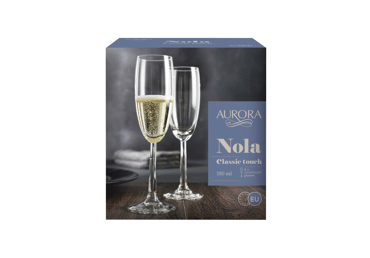 Šampanieša glāzes AURORA Nola 6gb. 180ml