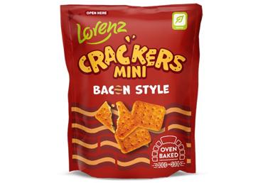 Mini krekeri ar bekona garšu LORENZ 100g
