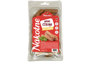 Mini cīsiņi ar sieru NĀKOTNE 400g
