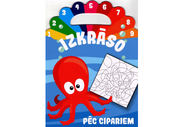 Grāmata.Izkrāso pēc cipariem! Astoņkājis