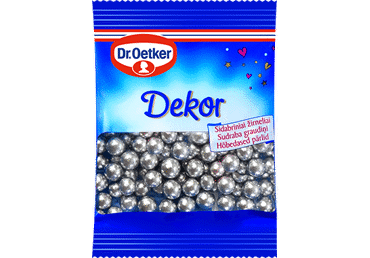 Rotājumi tortēm DR. OETKER Sudraba graudi 10g
