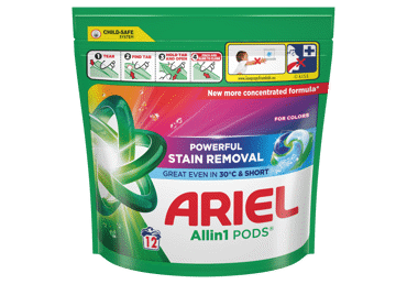 Veļas mazgāšanas kapsulas ARIEL Color 12gab.
