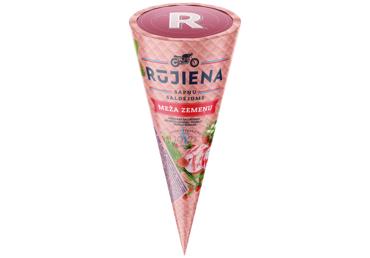 Saldējums RŪJIENA meža zemeņu konuss 65g