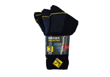 Vīriešu darba zeķes BISOKS 3pāri 11044 43-46