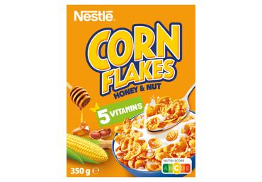 Sausās brokastis NESTLE Corn Flakes ar medu un riekstiem 350g