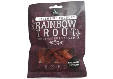 Varavīksnes foreles kaltētas filejas strēmelītes SEASNACKS 30g