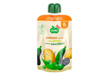 Biezenis OVKO BIO kartupeļu-zirnīšu-cukīni 6+90g