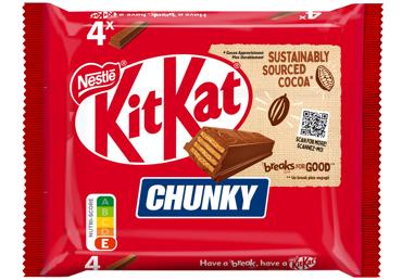 Šokolādes batoniņš KIT KAT Chunky multipaka 4x40g