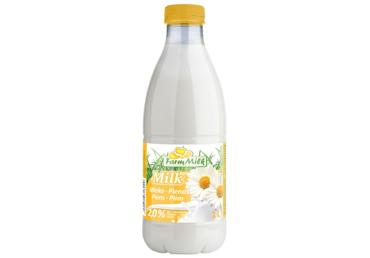 Piens FARM MILK 2% 1L pudelē