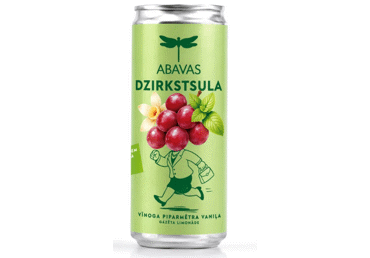 Gāzēts dzēriens ABAVAS vīnogas-piparmētra-vaniļa 0,33L D