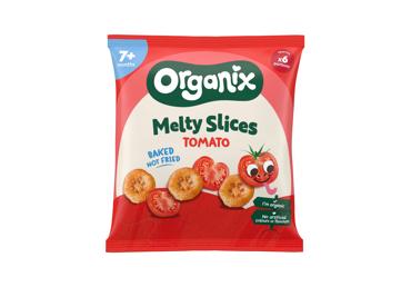 Uzkoda ORGANIX tomātu šķēles 7+ 20g
