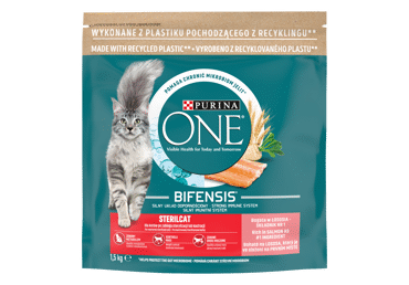 Sausā kaķu bar.ONE Steril ar lasi 1,5kg