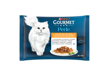 Kaķu konservi GOURMET PERLE tītars 4x85g