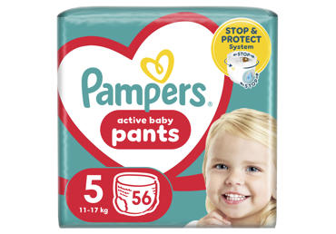 Autiņbiksītes PAMPERS Pants S5 12-17kg 56gab.