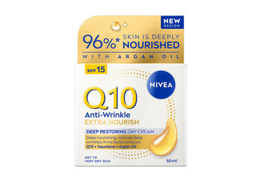 Sejas krēms NIVEA Q10 ANTI-WRINKLE EXTRA NOURISH dienas 50ml