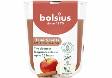 Aromātiska svece glāzē BOLSIUS Apple Cinnamon 10x8,5cm
