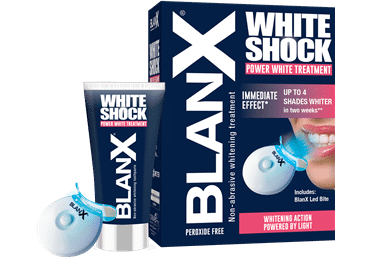Zobu pasta BLANX WHITE SHOCK 30ml+LED