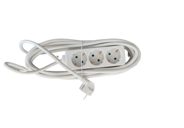 Pagarinātājs HENSKE ar zemējumu, 3 vietas, 5m