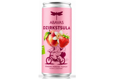 Gāzēts dzēriens ABAVAS zemene-persiks-vaniļa 0,33L D