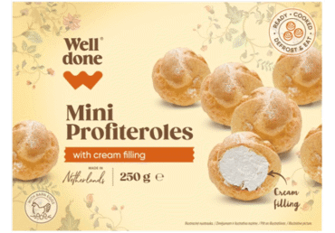 Saldēti Profiteroļi ar krēma pildījumu WELL DONE 250g