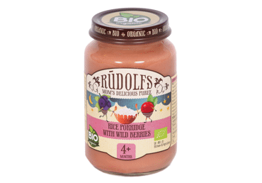 Biezenis RŪDOLFS BIO rīsu ar meža ogām 4+190g