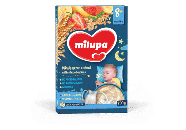 Putra MILUPA piena pilngraudu ar zemenēm 8+ 250g - 2