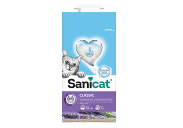 Smiltis kaķiem SANICAT necementējošas lavanda 8L