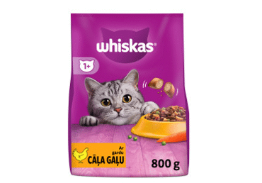 Sausā kaķu barība WHISKAS ar vistu 800g - 1