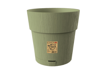 Puķu pods+paliktnis STEFANPLAST zaļš D15x15cm