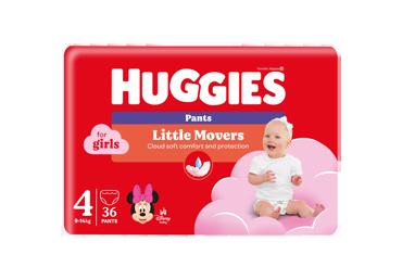 Autiņbiksītes HUGGIES Girl S4 9-14kg 36gab.