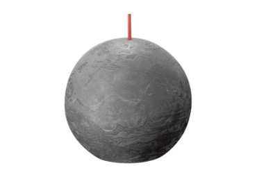 Svece SHINE STORMY GREY 8x8x7cm apaļa