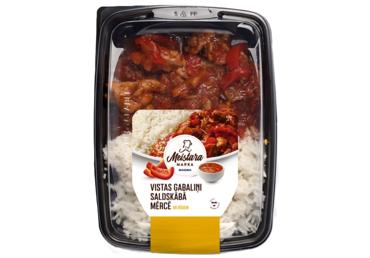 Vistas gabaliņi saldskābā mērcē ar rīsiem  MEISTARA MARKA 350g