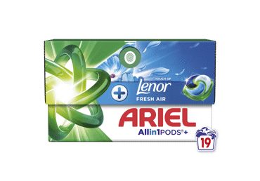 Veļas mazgāšanas kapsulas ARIEL Fresh Air 19gb
