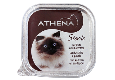 Kaķu bar.ATHENA steril.ar tītara g.100g