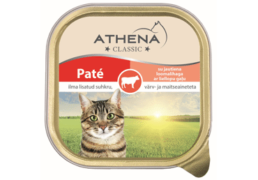Konservēta kaķu barība ATHENA ar liellopa gaļu 100g - 1