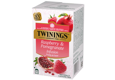 Augļu tēja TWININGS aveņu granātābolu 20x2g