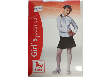 Meiteņu zeķbikses LION 5291 baltas 146-164