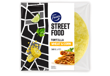 Tortilla Street Food FAZER kviešu-kukurūzas 360g