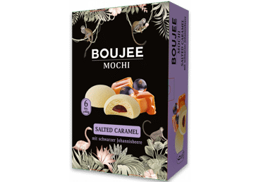 Saldējums karameļu ar upeņu pildījumu Mochi BOUJEE 6x40g